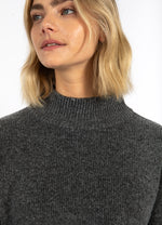 Load image into Gallery viewer, Coster Copenhagen - CC Heart Emma Turtleneck Knit - Dark Grey Melange

