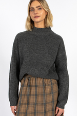Load image into Gallery viewer, Coster Copenhagen - CC Heart Emma Turtleneck Knit - Dark Grey Melange
