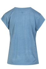 Load image into Gallery viewer, Coster Copenhagen - CC Heart Sparkle Tee - Mid Blue Lurex
