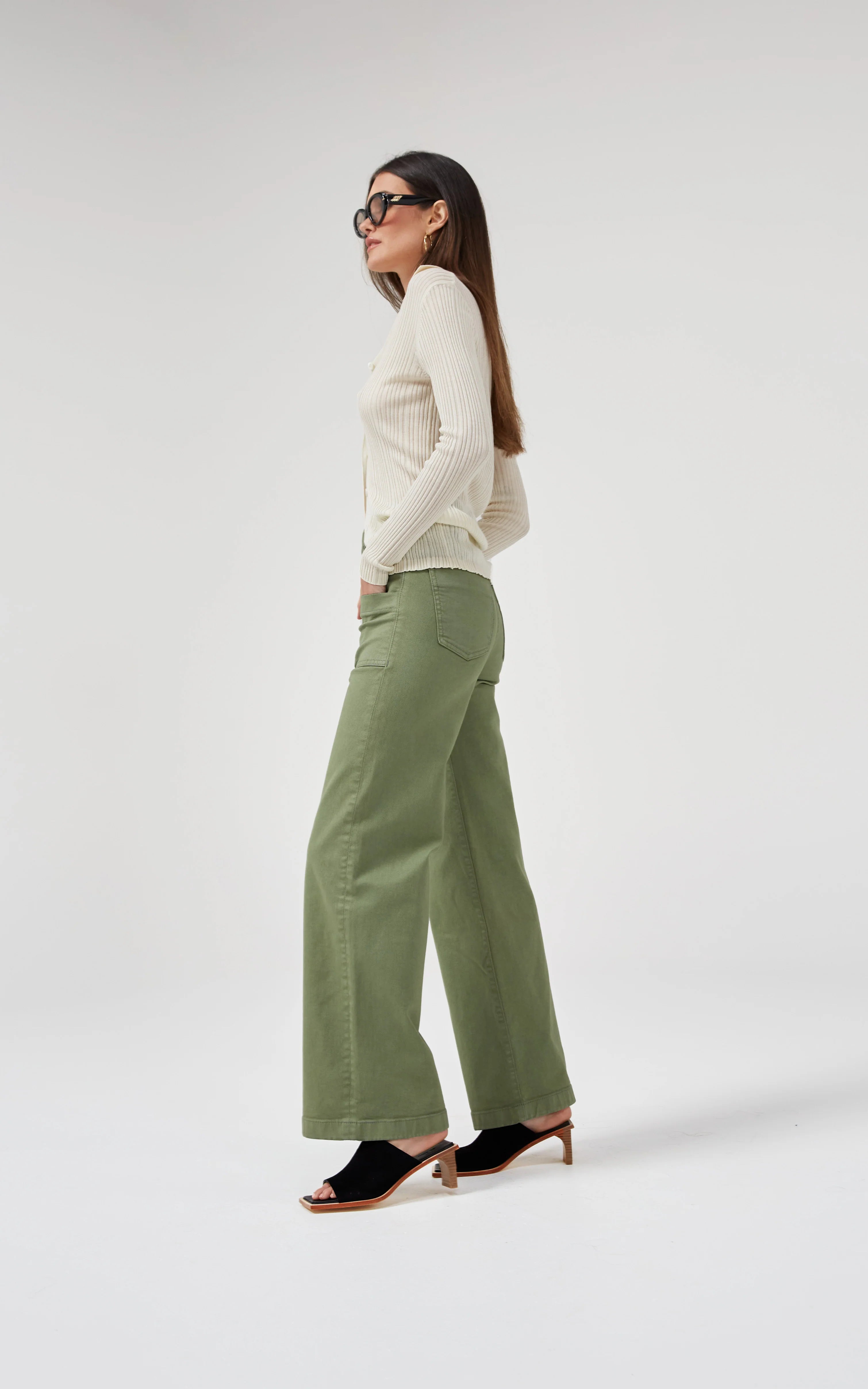 Dricoper - Carrie Oil Green Jeans