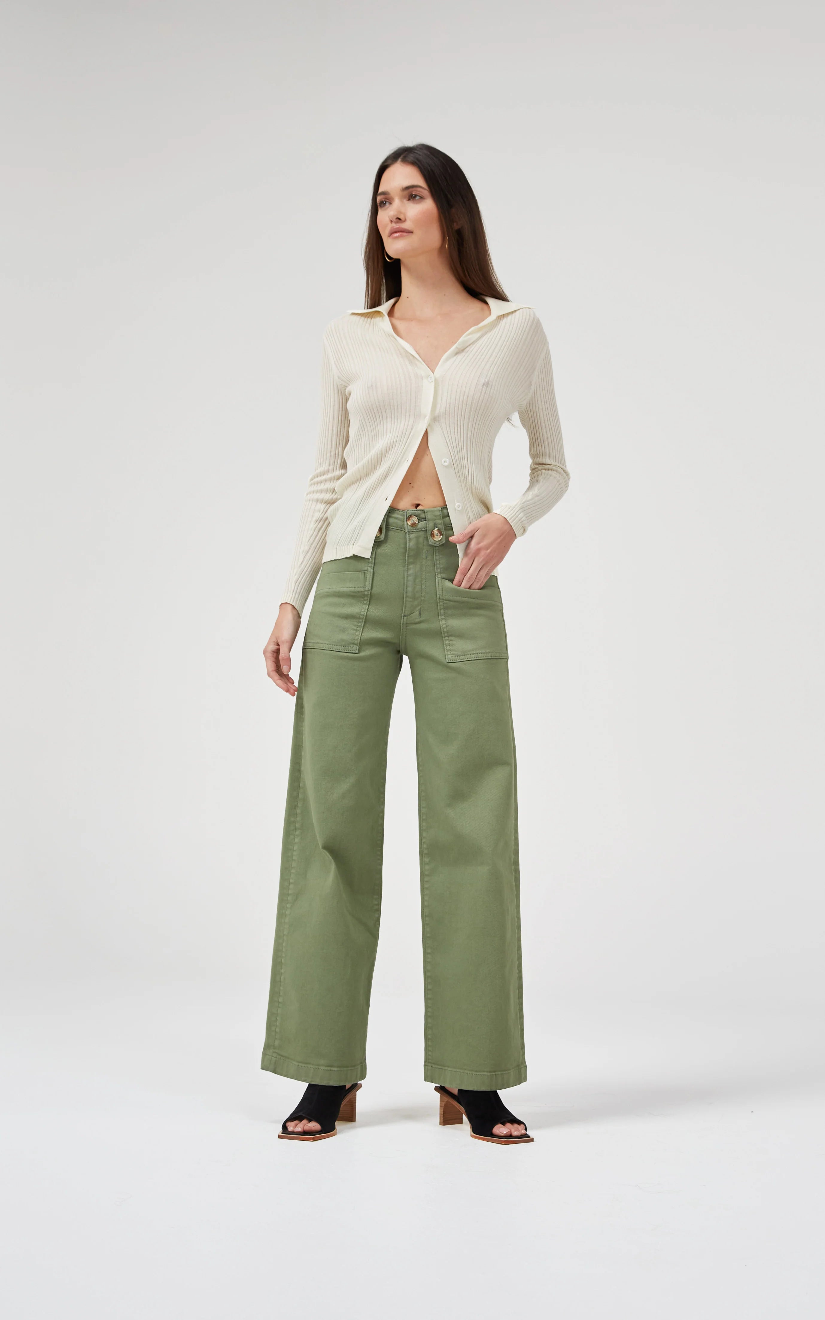 Dricoper - Carrie Oil Green Jeans