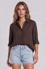 Load image into Gallery viewer, La Gemme - Chiara Shirt One Size - Chocolate
