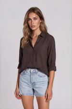 Load image into Gallery viewer, La Gemme - Chiara Shirt One Size - Chocolate
