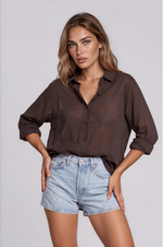 Load image into Gallery viewer, La Gemme - Chiara Shirt One Size - Chocolate
