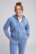 Load image into Gallery viewer, Cloth Paper Scissors - Fleece Full Zip Jacket - Denim Blue
