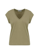 Load image into Gallery viewer, Coster Copenhagen - Heart Basic V Neck T Shirt - Dusty Olive
