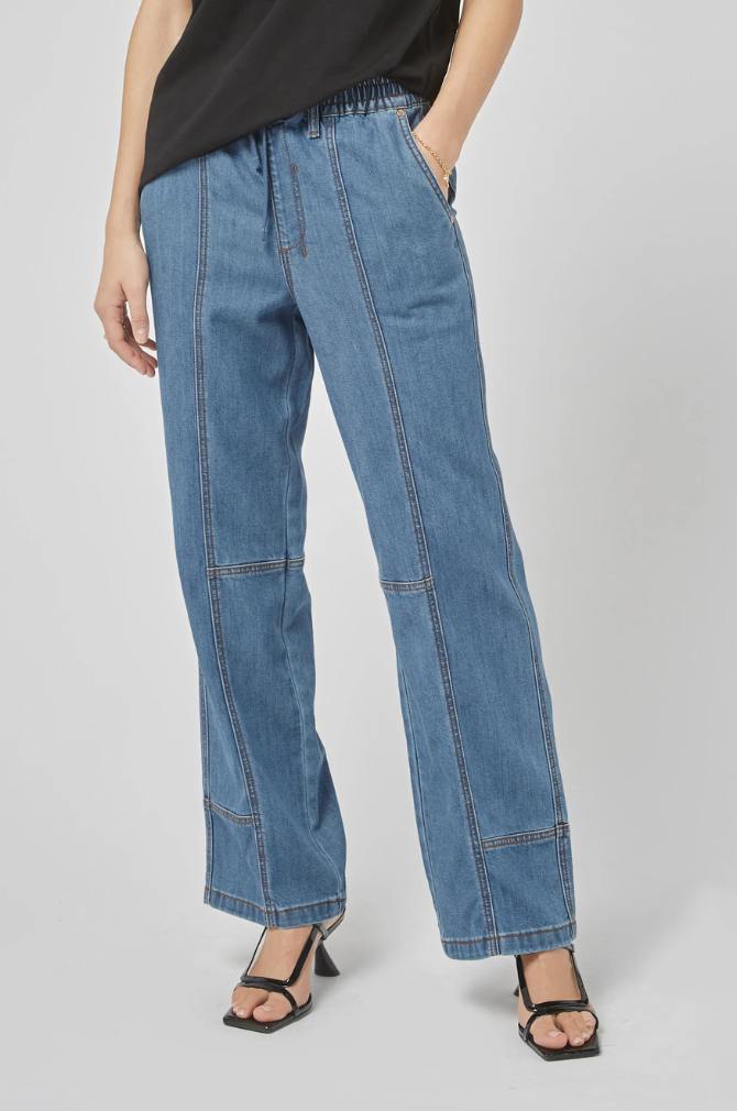 Dricoper - Kara Denim Tencel Pants - Rodeo Blue