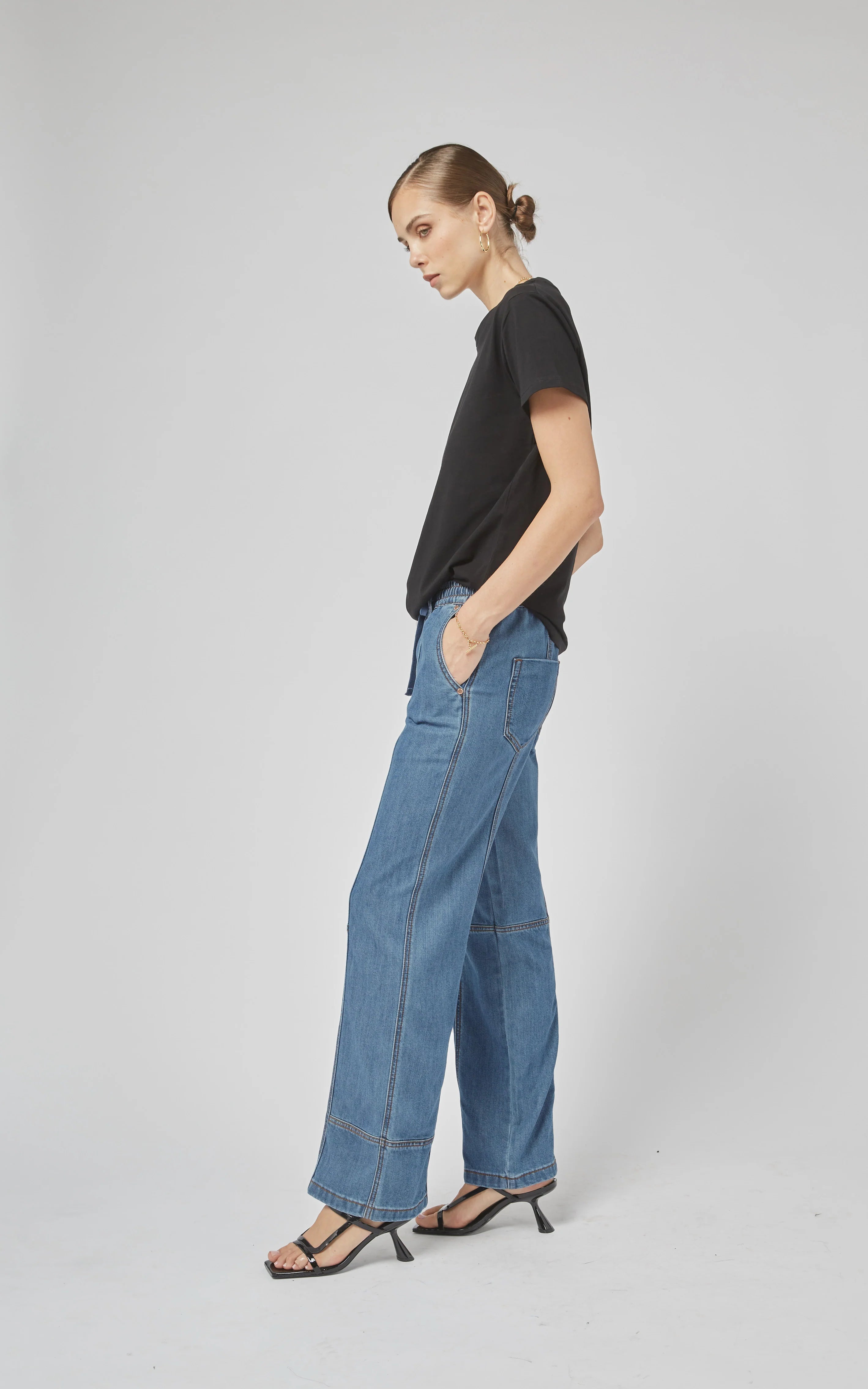 Dricoper - Kara Denim Tencel Pants - Rodeo Blue