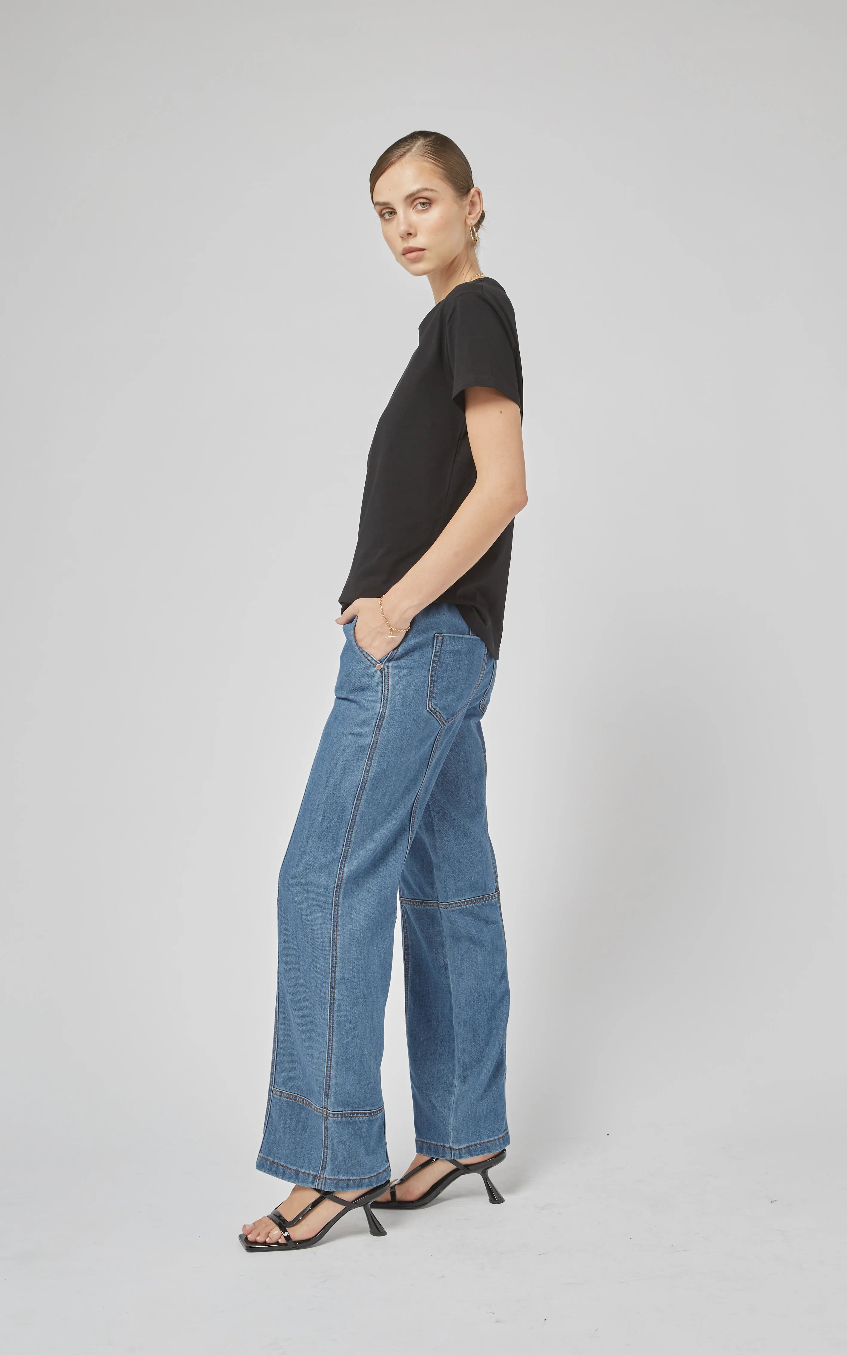 Dricoper - Kara Denim Tencel Pants - Rodeo Blue