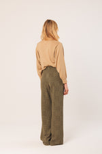 Load image into Gallery viewer, Indi And Cold - Double Jacquard Knitted Pant - Khaki 396
