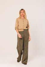 Load image into Gallery viewer, Indi And Cold - Double Jacquard Knitted Pant - Khaki 396
