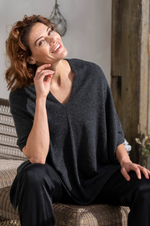 Load image into Gallery viewer, Esperance &amp; Co - Cashmere Topper - Charcoal
