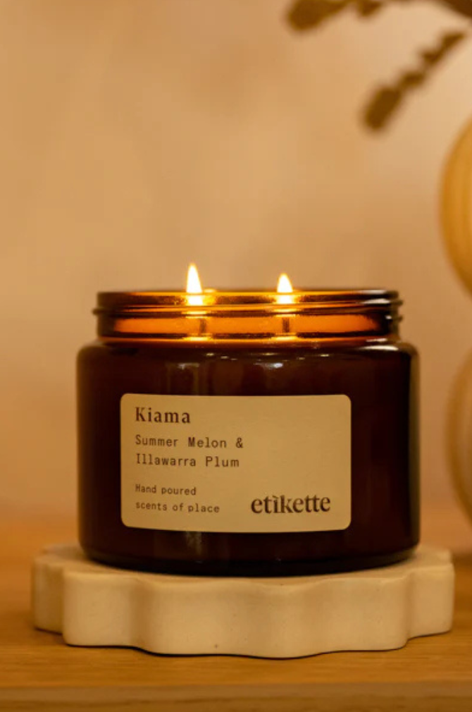 Etikette - Soy Candle 500ml - Kiama in Summer Melon And Illawarra Plum