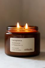 Load image into Gallery viewer, Etikette - Soy Candle 500ml - Larapinta in Sandalwood And Pepperberry
