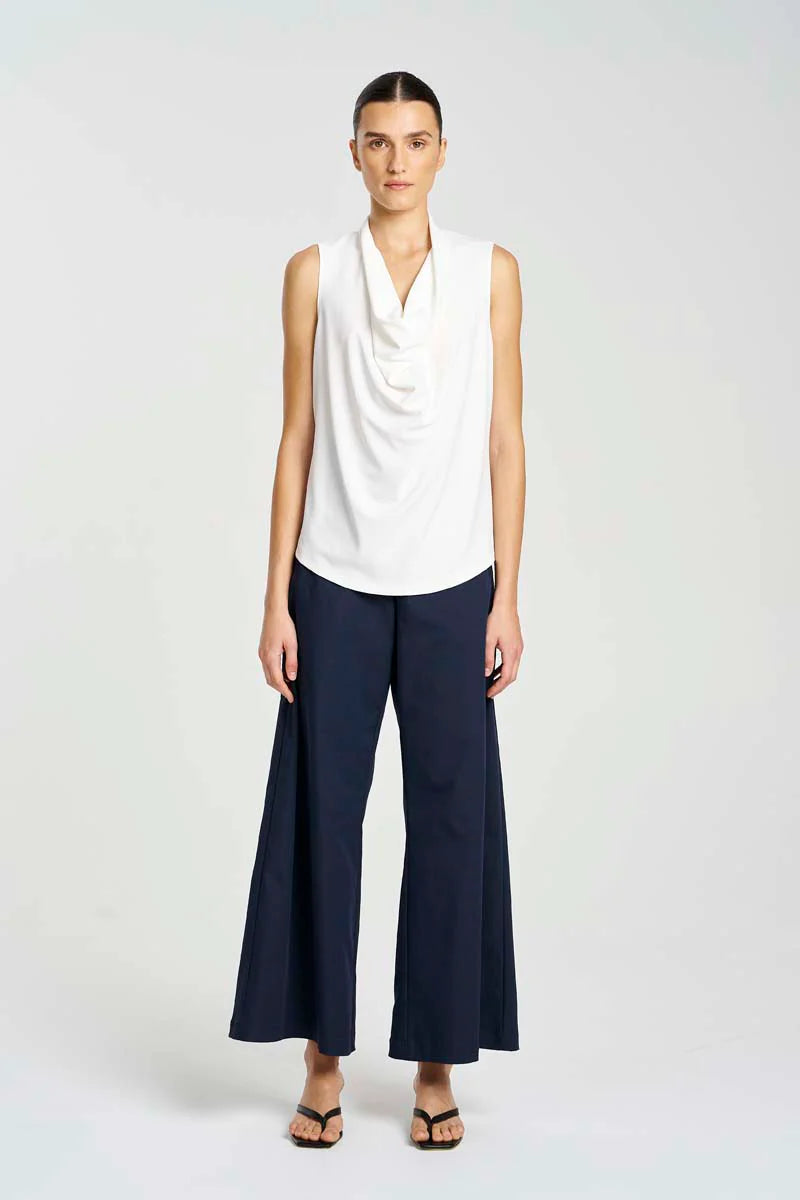 Mela Purdie - Drape Shell Top - Cream