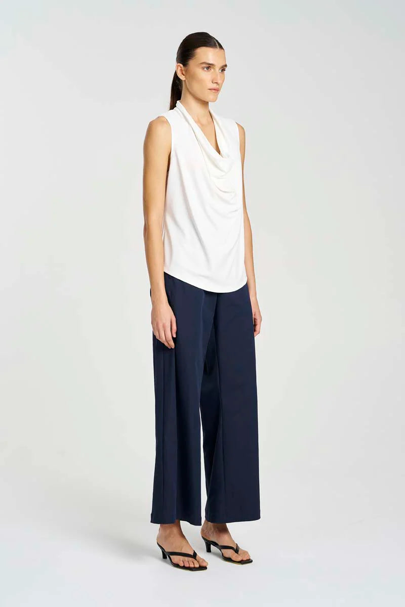 Mela Purdie - Drape Shell Top - Cream