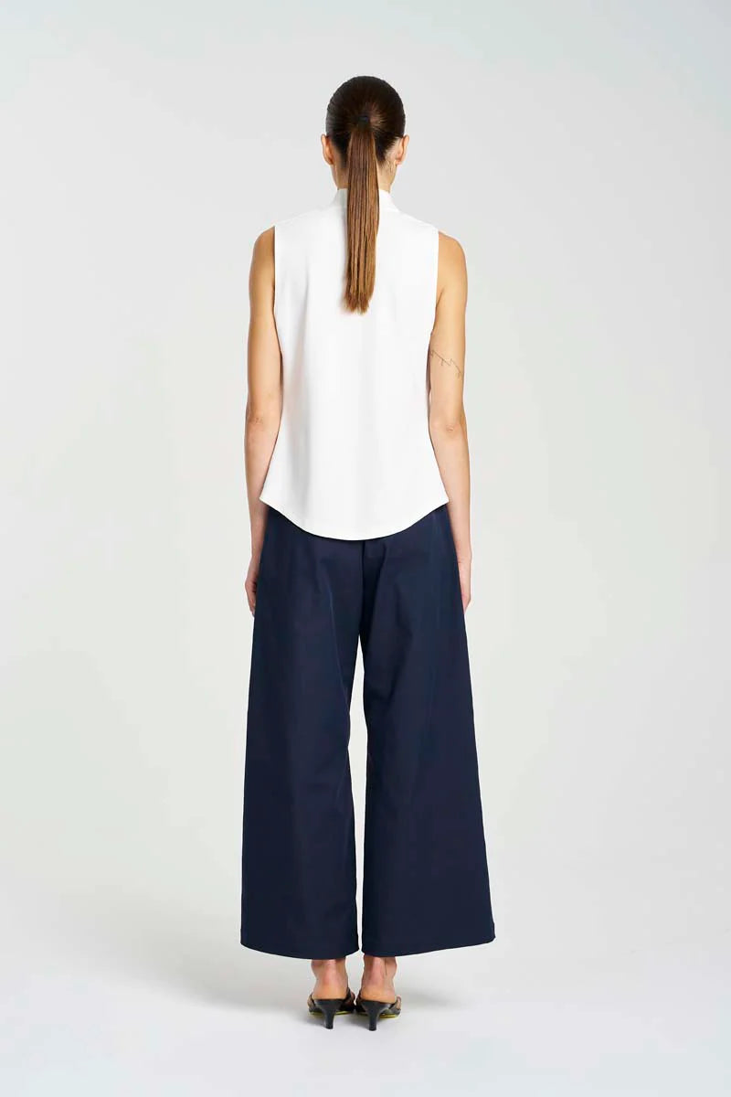 Mela Purdie - Drape Shell Top - Cream