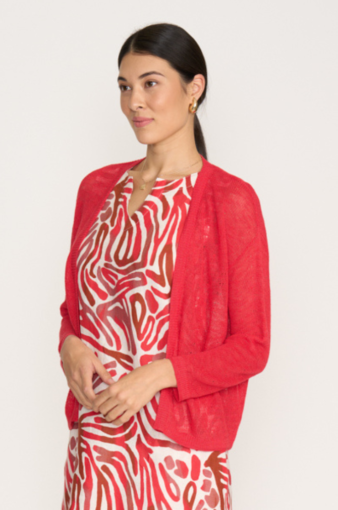 Foil - Cover Story Cardi - Poppy Red