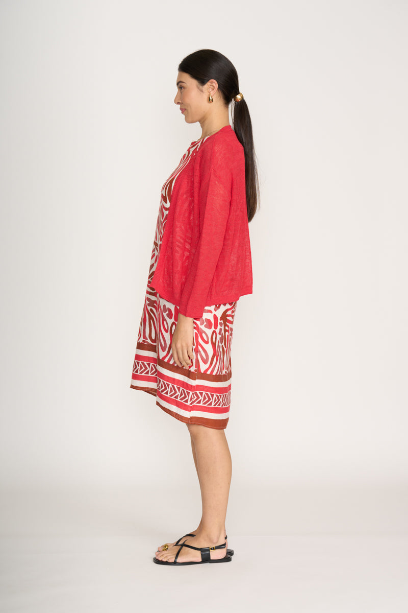 Foil - Cover Story Cardi - Poppy Red