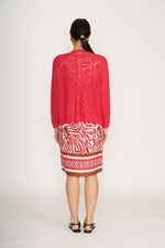 Load image into Gallery viewer, Foil - Cover Story Cardi - Poppy Red
