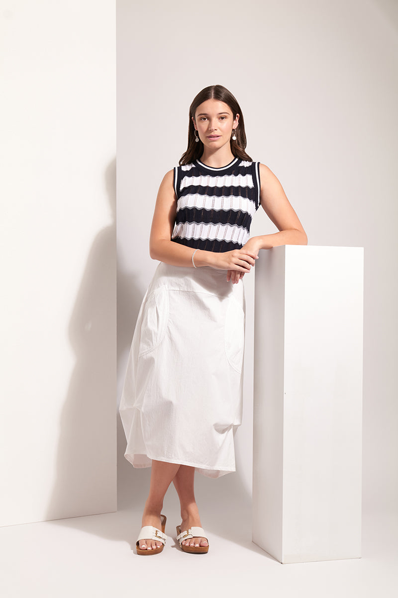 Foil - Say Hello Tank - Navy White