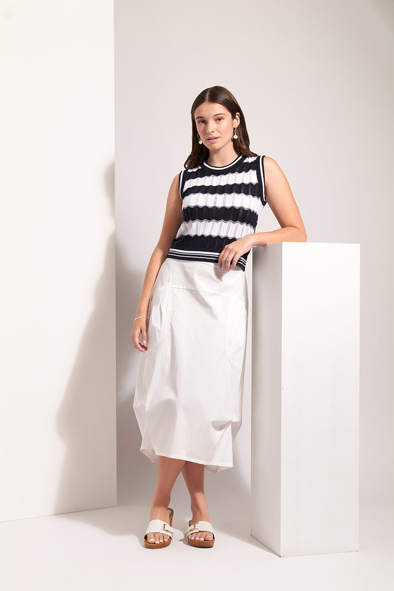 Foil - Say Hello Tank - Navy White