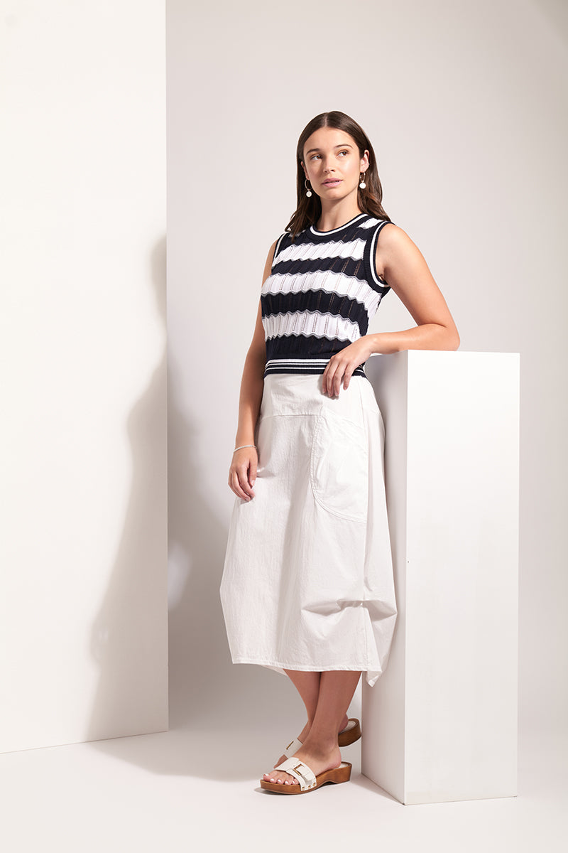 Foil - Say Hello Tank - Navy White