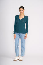 Load image into Gallery viewer, Foil - Seams Perfect Top - Midnight Green
