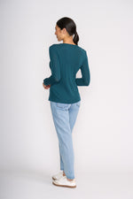 Load image into Gallery viewer, Foil - Seams Perfect Top - Midnight Green
