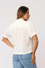 Load image into Gallery viewer, Foil - Crushing It Cap Sleeve Shirt - White Texture
