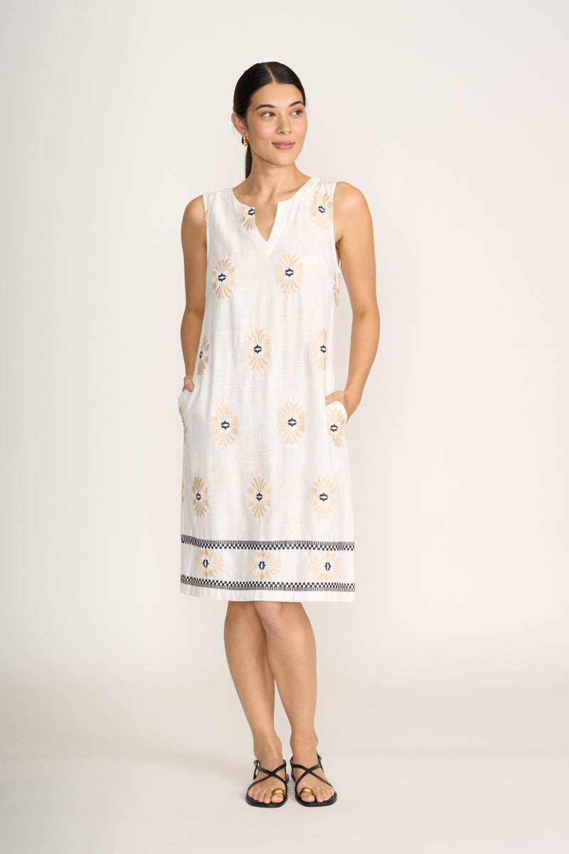 Foil - Sew Special Dress - Sand Geo