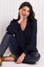 Load image into Gallery viewer, Foil - Knotting Hill Blouse - Midnight
