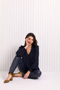 Foil - Knotting Hill Blouse - Midnight