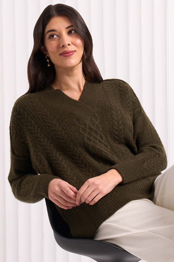Foil - She's A Perla Sweater - Tapenade