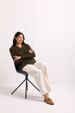 Load image into Gallery viewer, Foil - She&#39;s A Perla Sweater - Tapenade
