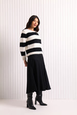 Load image into Gallery viewer, Foil - Top Bird Jumper - Black/Pearl Stripe
