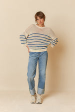 Load image into Gallery viewer, Indi And Cold - Bicolor Stripes Knit - Indigo 475
