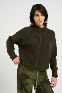 Gestuz - AlphaGZ Short Cardigan - Olive Melange