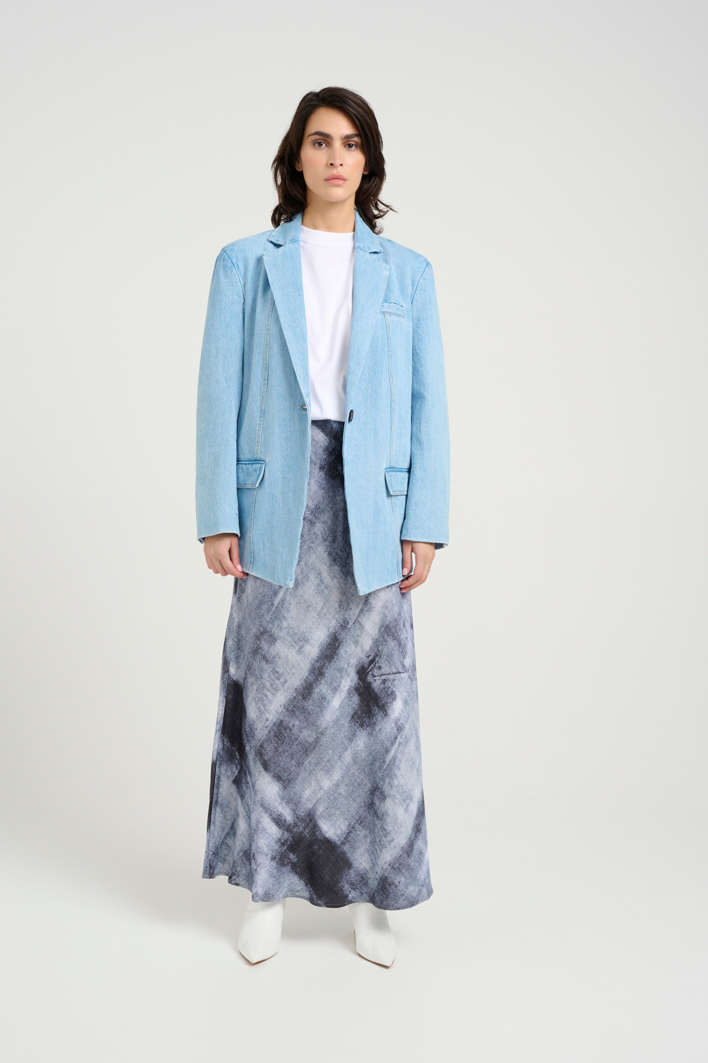 Gestuz - AreenGZ P High Waist Skirt - Blue Denim