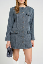Load image into Gallery viewer, Gestuz - BelmaGZ Dress - Blue Twill Structure

