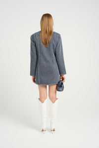 Gestuz - BelmaGZ Dress - Blue Twill Structure