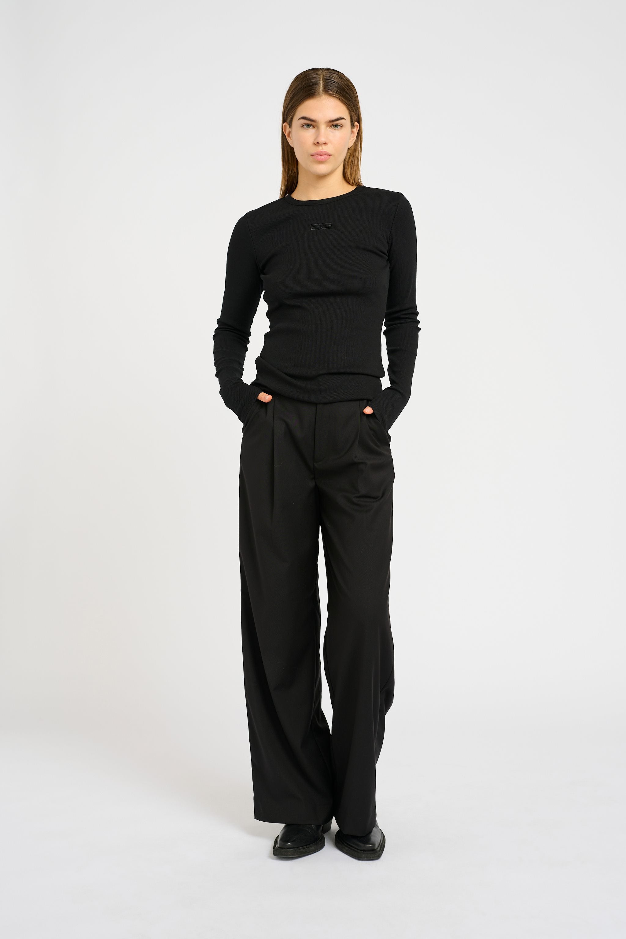 Geztuz - DrewGZ Logo Long Sleeve Top - Black