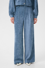Load image into Gallery viewer, Gestuz - Vally High Wide Leg Pants - Denim Blue
