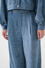Load image into Gallery viewer, Gestuz - Vally High Wide Leg Pants - Denim Blue
