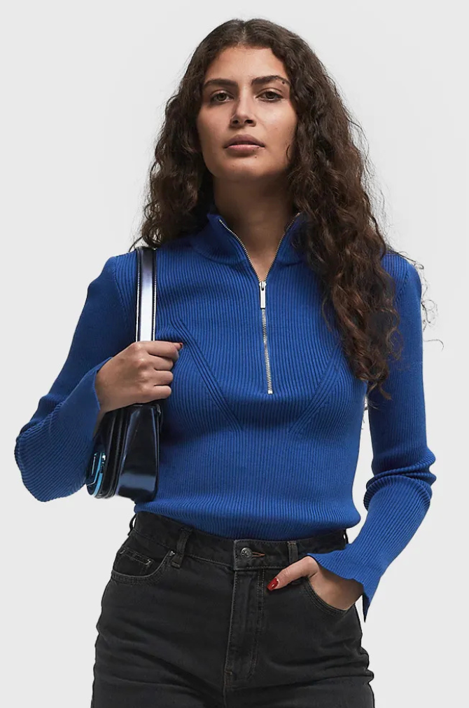 Gestuz - YasmiaGZ Long Sleeve Pullover - Palace Blue