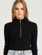 Load image into Gallery viewer, Gestuz - YasmiaGZ Zipper Pullover NOOS - Black
