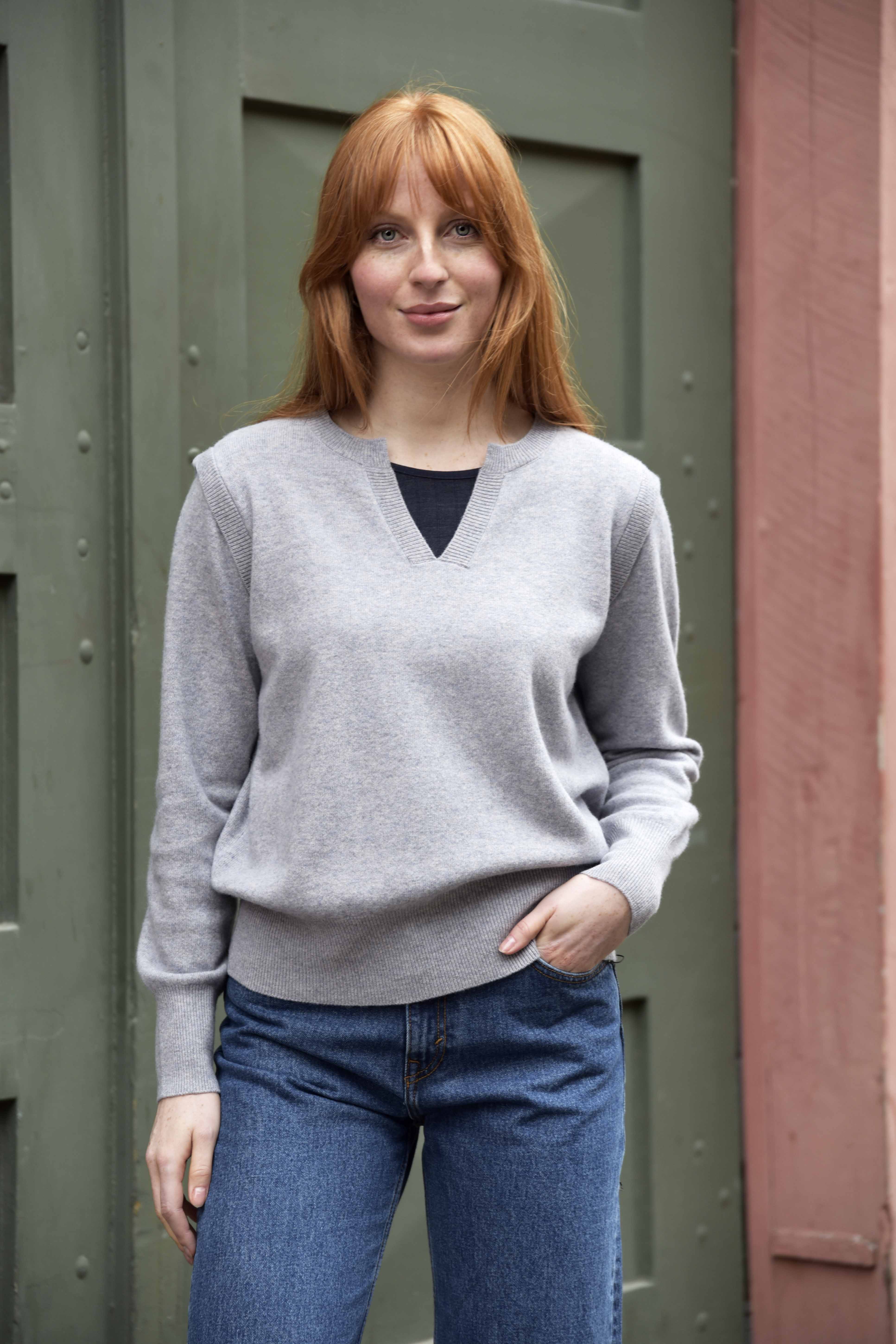 Mansted - Halo Merino Cotton Knit - Light Grey