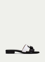 Load image into Gallery viewer, Hispanitas - Flat Yakarta Sandal - Black/White
