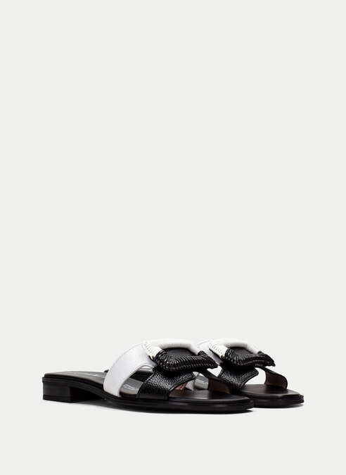 Hispanitas - Flat Yakarta Sandal - Black/White