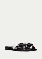 Load image into Gallery viewer, Hispanitas - Flat Yakarta Sandal - Black/White

